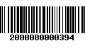 Código de Barras 2000080000394