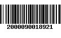 Código de Barras 2000090018921