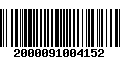 Código de Barras 2000091004152