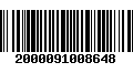 Código de Barras 2000091008648