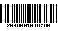 Código de Barras 2000091018500