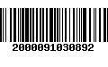 Código de Barras 2000091030892