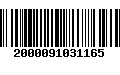 Código de Barras 2000091031165