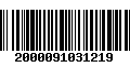 Código de Barras 2000091031219