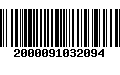 Código de Barras 2000091032094