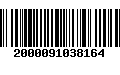 Código de Barras 2000091038164