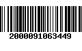 Código de Barras 2000091063449