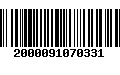 Código de Barras 2000091070331