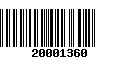 Código de Barras 20001360