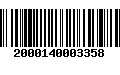 Código de Barras 2000140003358