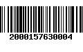 Código de Barras 2000157630004