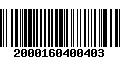 Código de Barras 2000160400403