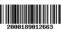 Código de Barras 2000189012663