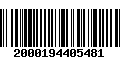 Código de Barras 2000194405481