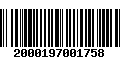 Código de Barras 2000197001758