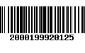 Código de Barras 2000199920125