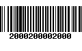 Código de Barras 2000200002000