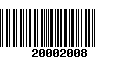 Código de Barras 20002008