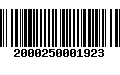 Código de Barras 2000250001923