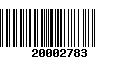 Código de Barras 20002783