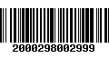 Código de Barras 2000298002999