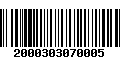 Código de Barras 2000303070005