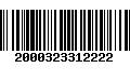 Código de Barras 2000323312222