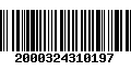 Código de Barras 2000324310197