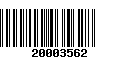 Código de Barras 20003562