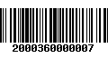 Código de Barras 2000360000007