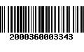 Código de Barras 2000360003343