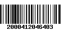 Código de Barras 2000412046403