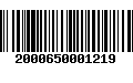 Código de Barras 2000650001219