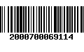 Código de Barras 2000700069114