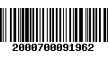 Código de Barras 2000700091962