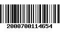 Código de Barras 2000700114654