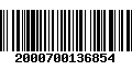 Código de Barras 2000700136854