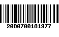 Código de Barras 2000700181977