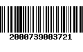 Código de Barras 2000739003721