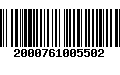 Código de Barras 2000761005502