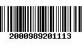 Código de Barras 2000989201113