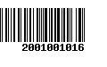 Código de Barras 2001001016