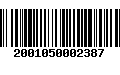 Código de Barras 2001050002387