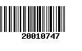 Código de Barras 20010747