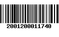 Código de Barras 2001200011740