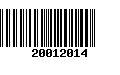 Código de Barras 20012014