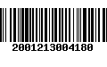 Código de Barras 2001213004180