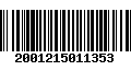 Código de Barras 2001215011353