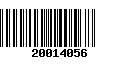 Código de Barras 20014056