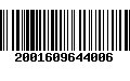 Código de Barras 2001609644006